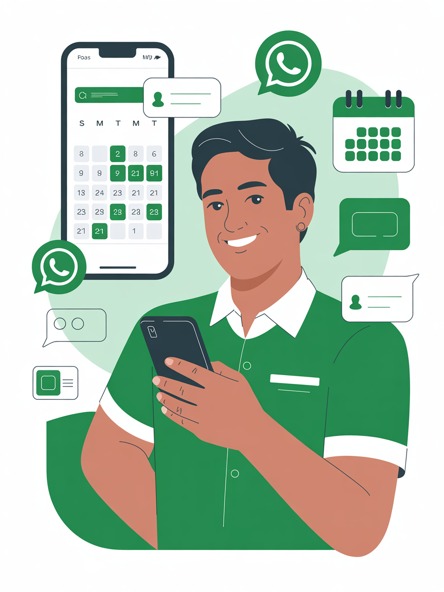 Profissional usando o Teu Atendimento no WhatsApp